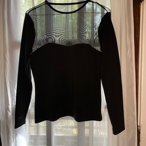 Nz Merino and mesh dressy winter top